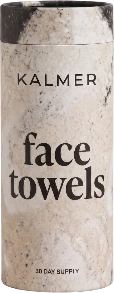 Kalmer face towels product tube